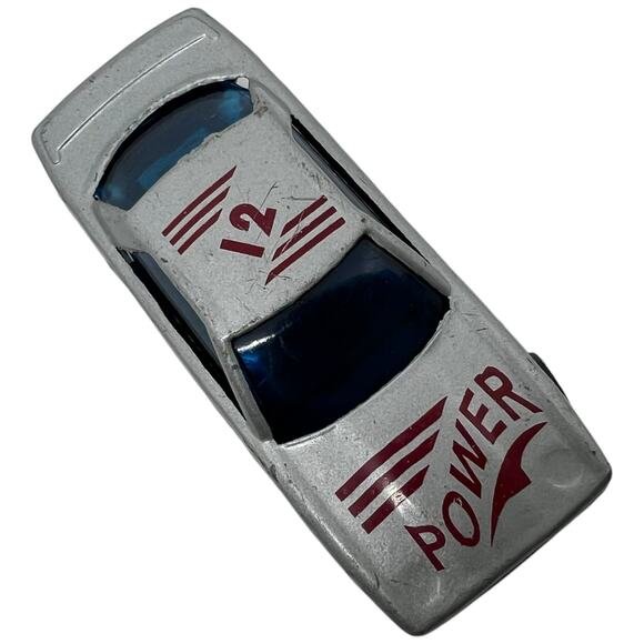 Silver Diecast Toy Car with "Power" Graphics & Blue Windows 1:64 - Picture 5 of 7